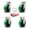 Service Caster 8'' Heavy Duty Green Poly on Cast Iron Caster Set 2 Swivel Locks 2 Rigid, 4PK CRAN-SCC-KP92S830-PUR-GB-BSL-2-R-2 - alternate 6